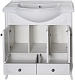ASB-Woodline Мебель для ванной Салерно 80 белый/патина серебро, массив ясеня – картинка-15