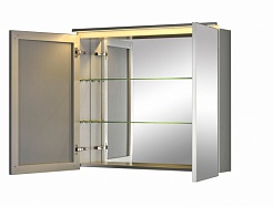 De Aqua Зеркало-шкаф для ванной Алюминиум 100 (AL 506 100 S) серебро – фотография-4