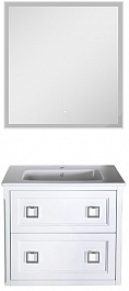 ASB-Woodline Мебель для ванной Рома 80П белая – фотография-1
