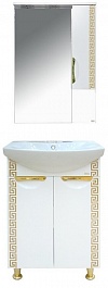 Misty Мебель для ванной Престиж 70 R белая/золотая патина – фотография-1