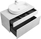 Акватон Мебель для ванной Марбл 100 Одри Round подвесная слэйт/белая матовая – картинка-34