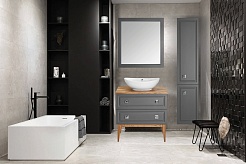 ASB-Woodline Мебель для ванной Каталина 80 grey – фотография-5