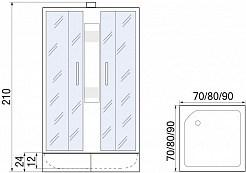 Мономах Душевая кабина 70x70 Б/К 70/24 S МЗ – фотография-10