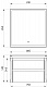 ASB-Woodline Мебель для ванной Лорена 80 подвесная grigio – картинка-35