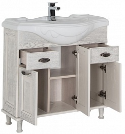 Aquanet Мебель для ванной Тесса 85 жасмин/серебро – фотография-7