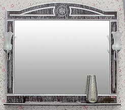 Sanflor Мебель для ванной Адель 100 венге, патина серебро – фотография-2