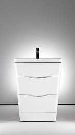 BelBagno Мебель для ванной PIRAMIDE 650 Bianco Lucido, зеркало-шкаф – фотография-5