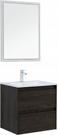 Aquanet Мебель для ванной Nova Lite 60 (Арт) подвесная дуб черный – фотография-1