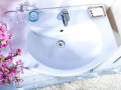 Бриклаер Мебель для ванной Бали 75 R светлая лиственница – фотография-3