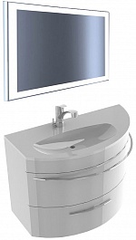 De Aqua Мебель для ванной Эскалада 100 L, зеркало Сити – фотография-1