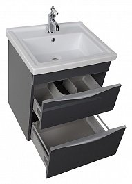 Aquanet Мебель для ванной "Эвора 60" серый антрацит – фотография-9
