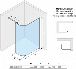 Excellent Изогнутая стенка WALK-IN – фотография-3