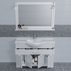 СанТа Мебель для ванной Монарх 105 на цоколе – фотография-6