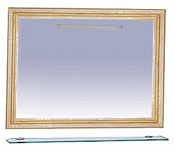 Misty Зеркало для ванной Fresko 120 белое краколет – фотография-1