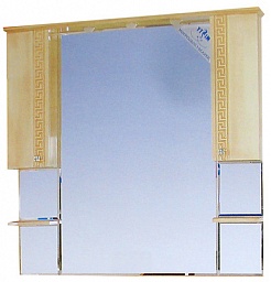 Misty Зеркальный шкаф Olimpia Lux 105 бежевая патина – фотография-1