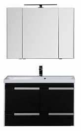 Aquanet Мебель для ванной "Тиволи 100" черный – фотография-3