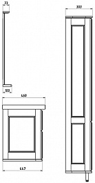 ASB-Woodline Мебель для ванной Прато 70 антикварный орех, массив ясеня – фотография-9