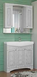 Mixline Мебель для ванной Крит 105 патина серебро – фотография-1