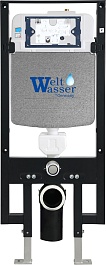 WeltWasser Инсталляция для унитаза Amberg 497 BL с черной матовой клавишей смыва – фотография-2