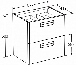 Roca Мебель для ванной Gap 60 фиолетовый – фотография-6