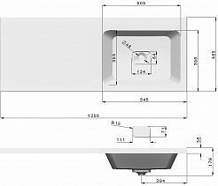 Misty Мебель для ванной Коломбо 120 R под стиральную машину дуб галифакс/антрацит – фотография-14