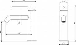 Milacio Смеситель для раковины Ultra MCU.550.GD черный матовый – фотография-5