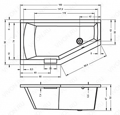 Riho Акриловая ванна Geta 160 L – фотография-2