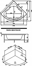 Bas Акриловая ванна Империал 150x150 с гидромассажем – фотография-4
