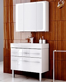 Aqwella Мебель для ванной Милан 100 с ножками – фотография-1