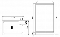 Royal Bath Душевая кабина RB 8120HP1-T-CH R (прозрачное стекло) – фотография-5