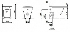 Laufen Унитаз приставной Palace 8.2370.1.000.000.1 – фотография-5