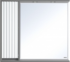 Brevita Зеркальный шкаф Balaton 90 L серый/белый – фотография-1