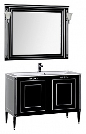 Aquanet Мебель для ванной Паола 120 черная/патина серебро (182132) – фотография-4