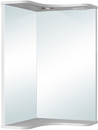 Runo Зеркало Классик 65 угловое белое – фотография-1