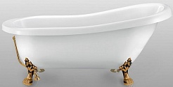 Фэма Акриловая ванна "Alba 168", ножки бронза, покрытие хром, золото или бронза – фотография-1