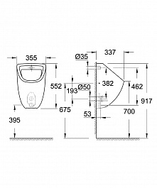 Grohe Писсуар Bau Ceramic 39438000 – фотография-2