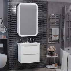 Opadiris Мебель для ванной Элеганс 60 подвесная белая матовая – фотография-2