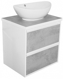 Mixline Мебель для ванной Аврора 60 со столешницей, серый камень – фотография-5