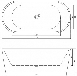 Cerutti Акриловая ванна Resia 170x80 СТ7388 – фотография-12