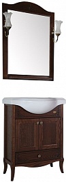 ASB-Woodline Мебель для ванной Салерно 65 антикварный орех, массив ясеня – фотография-1