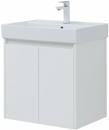 Aquanet Мебель для ванной Nova Lite 60 2 дверцы подвесная белая глянцевая – фотография-6