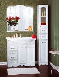 Бриклаер Мебель для ванной Анна 90 белая – фотография-2