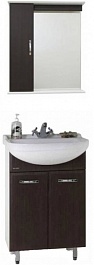 Водолей Мебель для ванной Классик 60 венге, зеркало-шкаф с подсветкой – фотография-1