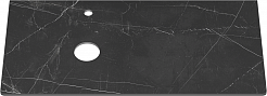 Misty Тумба с раковиной Роял 100 подвесная черная матовая – фотография-10