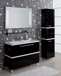 Акватон Мебель для ванной "Турин 100" с белой панелью – фотография-1