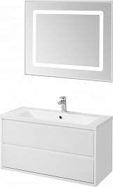 Акватон Мебель для ванной Римини 100 New белая – фотография-1