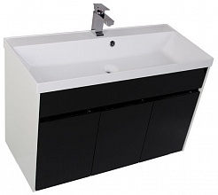 Aquanet Мебель для ванной "Латина 100" черная (181090) – фотография-3