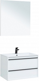 Aquanet Мебель для ванной Lino 80 подвесная белая матовая – фотография-1