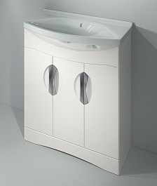 Какса-а Мебель для ванной Каприз 75 L белая – фотография-2