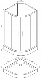 Am.Pm Душевая кабина Joy 90x90 W85C-001-090GT – фотография-4